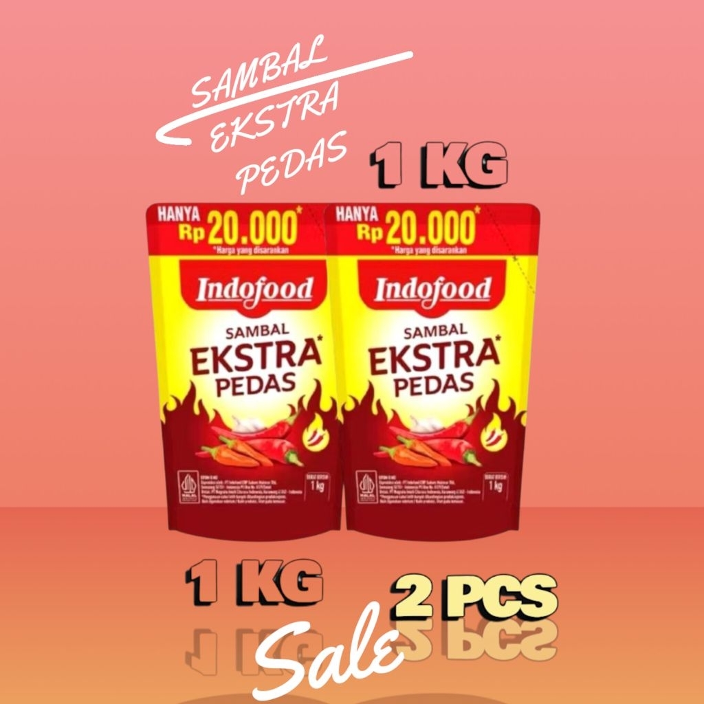 

Indofood Sambal Ekstra Pedas 1 Kg - TWINPACK [ 2 PCS ]