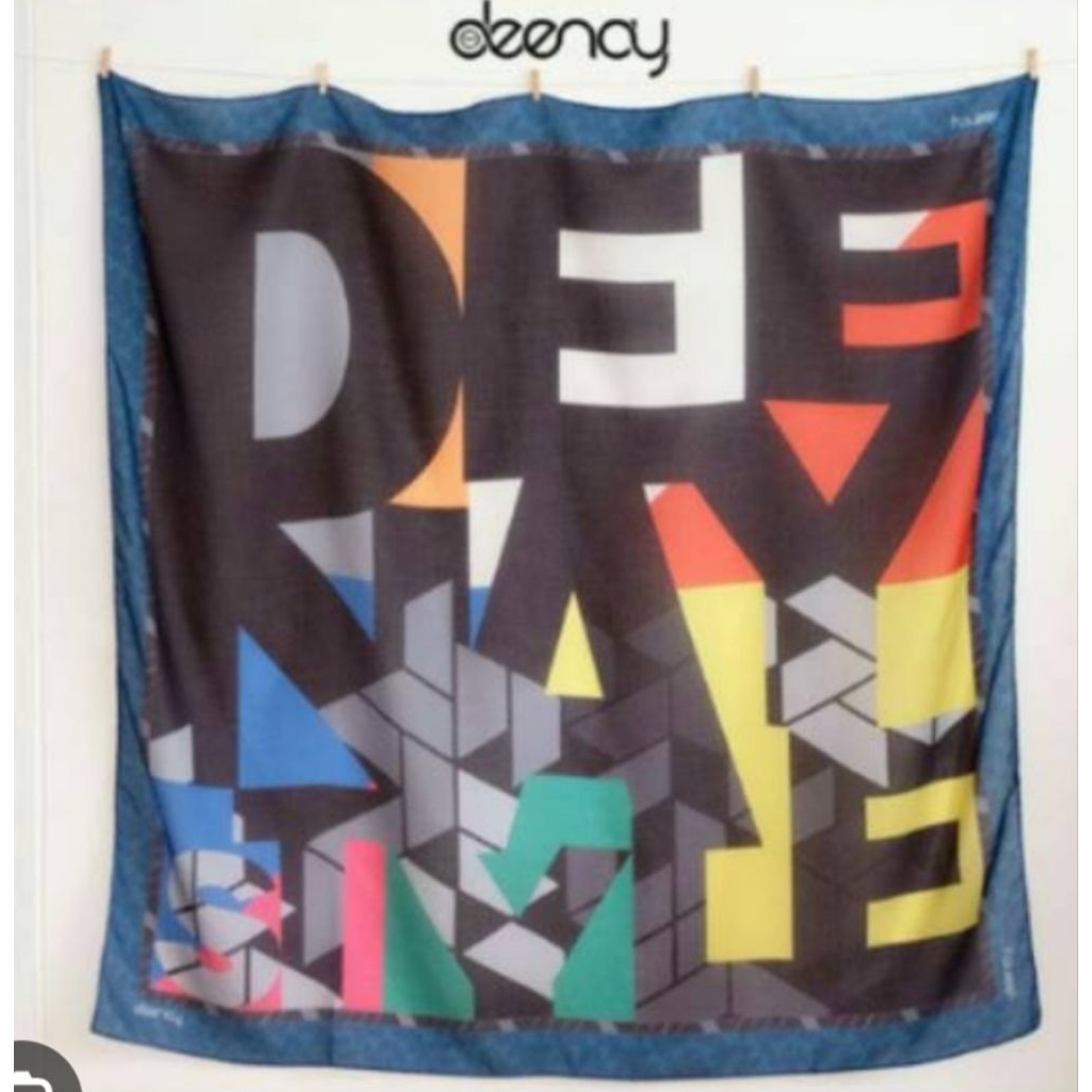 PRELOVED PL DEENAY BRIEF BROWN ,, DEENAY VOAL PRINTED,, DEENAY SIGNATURE TURKI CAPADOCIA ORI ,, ,,TE