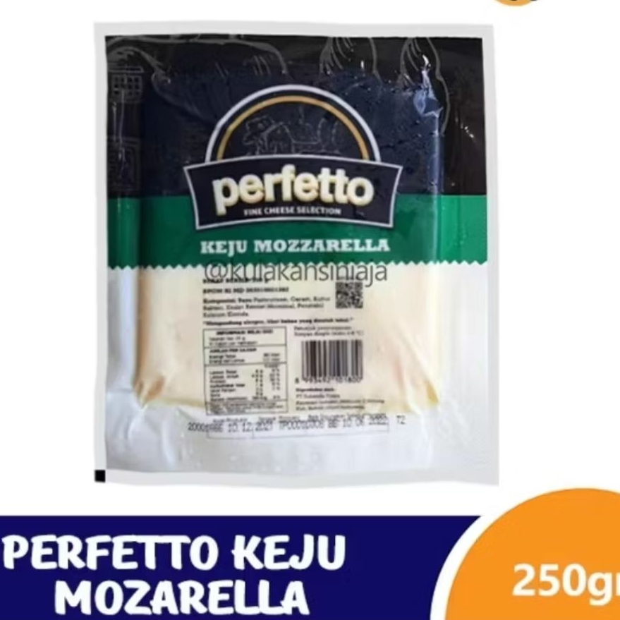 

Mozarella cheese PERFETTO / Keju Mozarella Perfetto repack 250gr