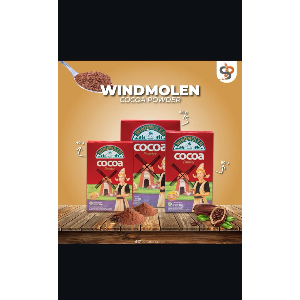 

Coklat bubuk Windmolen Cocoa powder 40g ,80g, 165g
