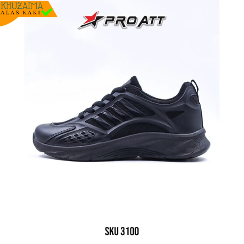 PRO ATT Sepatu Sekolah Full Hitam SKU 3100 Terbaru
