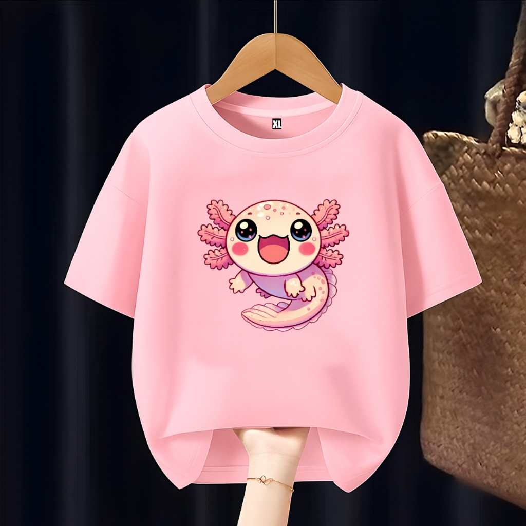 BAJU KAOS ANAK IKAN AXOLOTL FREE CUSTOM NAMA