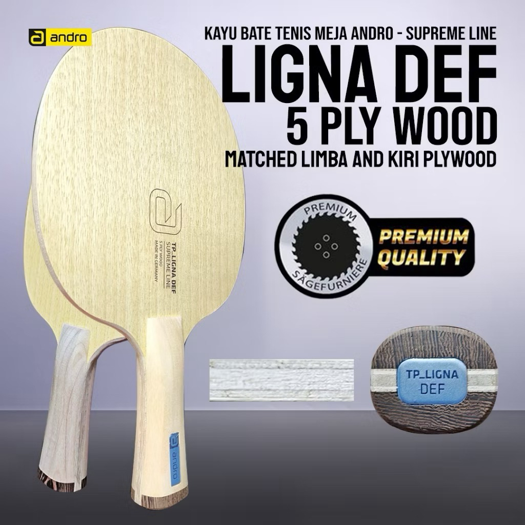 Kayu Bet Pingpong Tenis Meja ANDRO LIGNA DEFENSIVE SUPREME LINE Original
