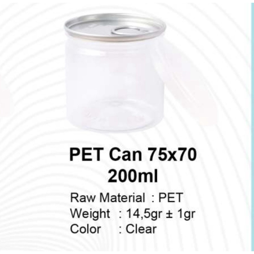 Pet Can 75x70 Pet Can 200 ml Jar sambal anti tumpah 200 ml