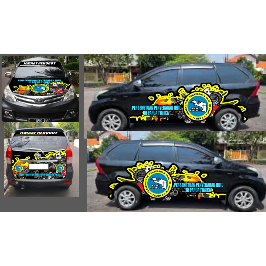 STIKER AVANZA 2012 SAMPING DEPAN BELAKANG MOBIL STRIP DECAL VARIASI