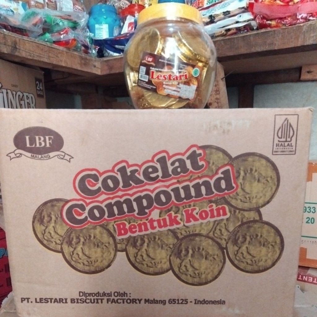 

Cokelat coin lestari DUS isi 12 ples