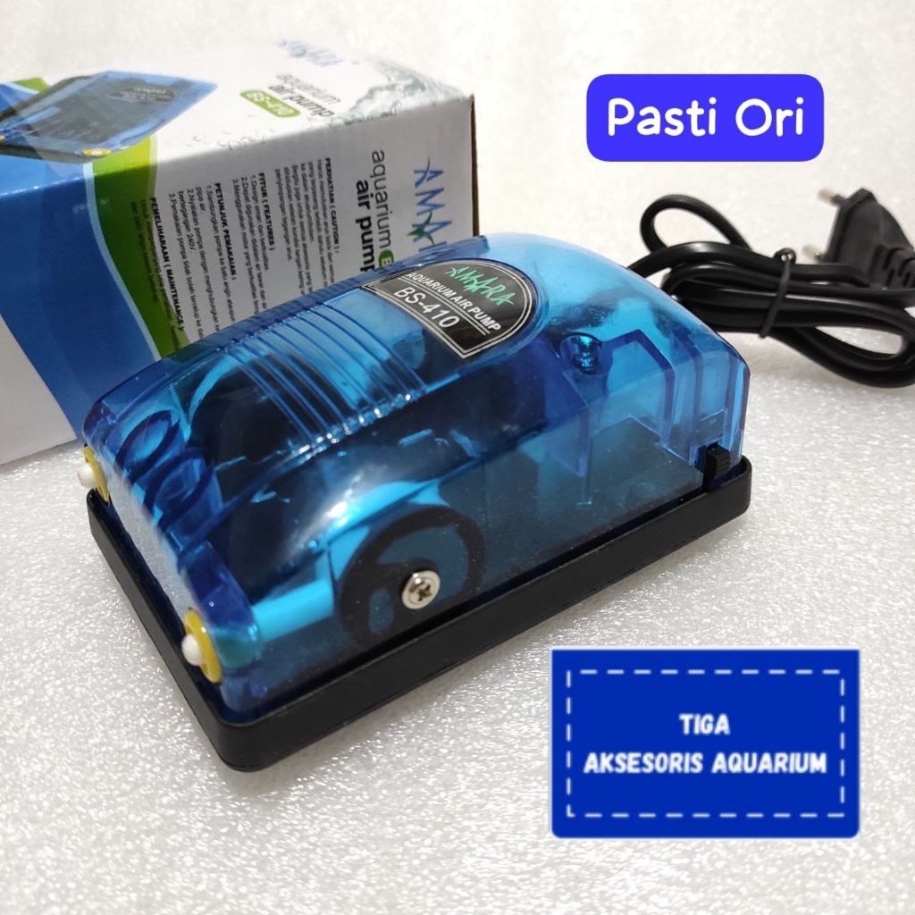 AMARA BS 410 Pompa Udara Aquarium Aerator 2 Lubang