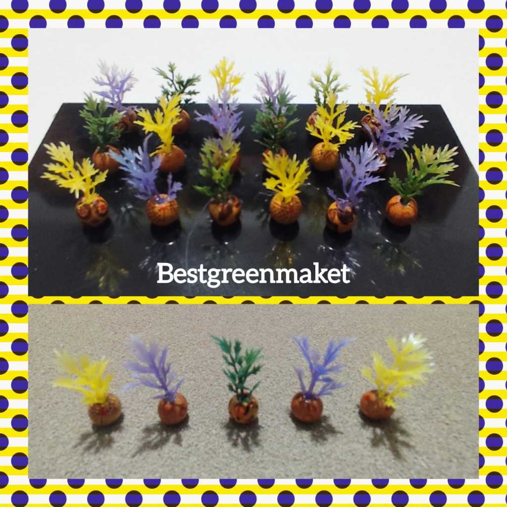 Miniatur Pot kayu tamanan bunga