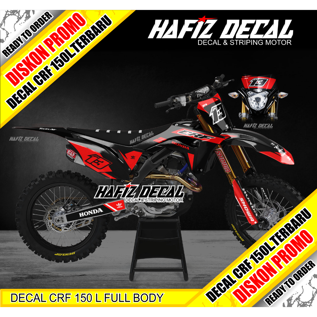 DECAL CRF 150 L, DECAL CRF 150 L FULL BODY, DECAL CRF, DECAL CRF 150, STICKER CRF 150L FULL BODY