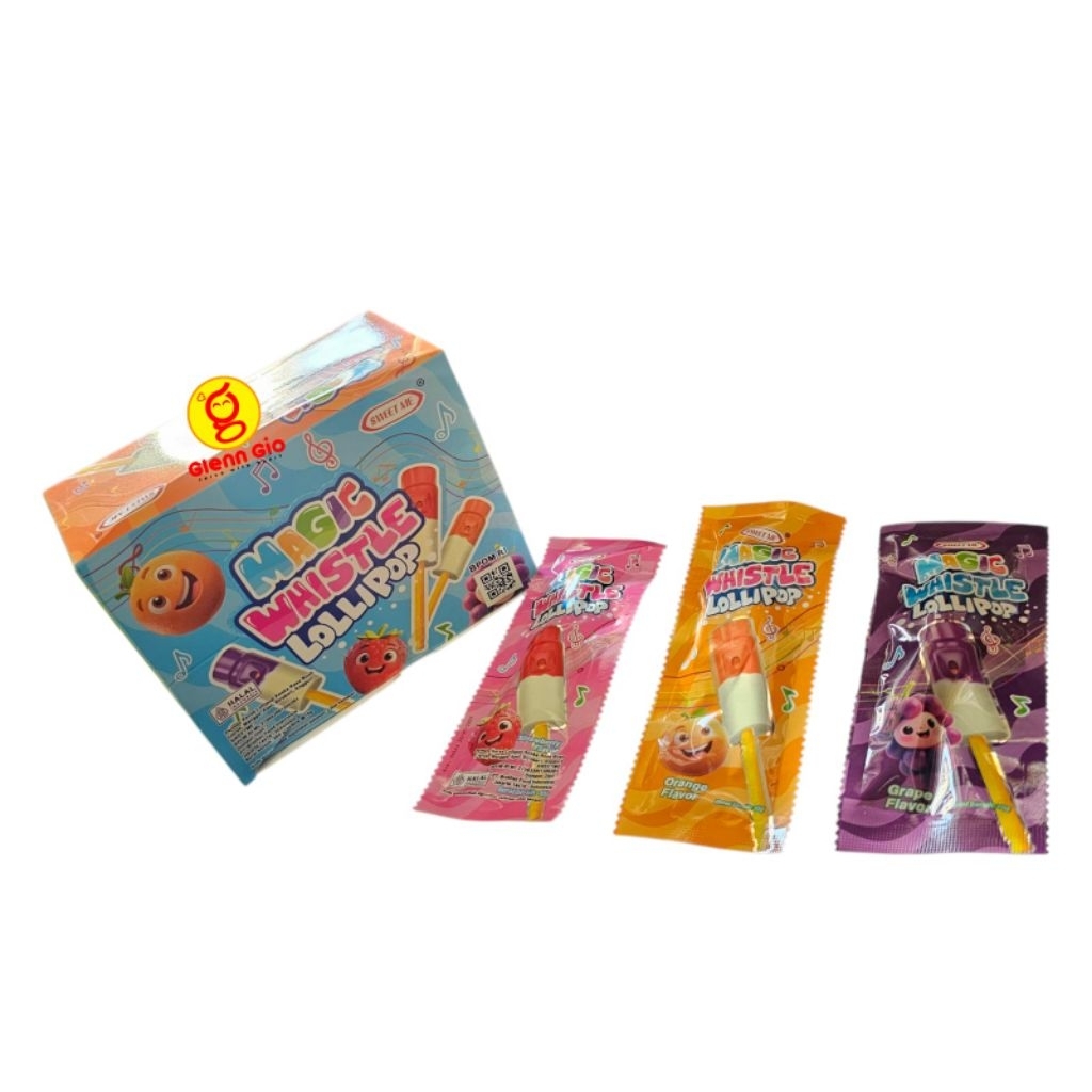 

Permen Keras Aneka Rasa Magic Whistle Lollipop Lolipop Sweet Me box isi 30 pcs
