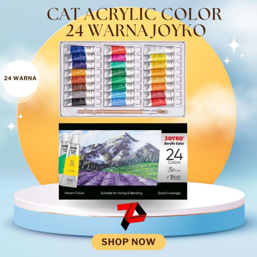 

Cat Akrilik Acrylic Color Joyko ACC-5ML ( 24 WARNA )