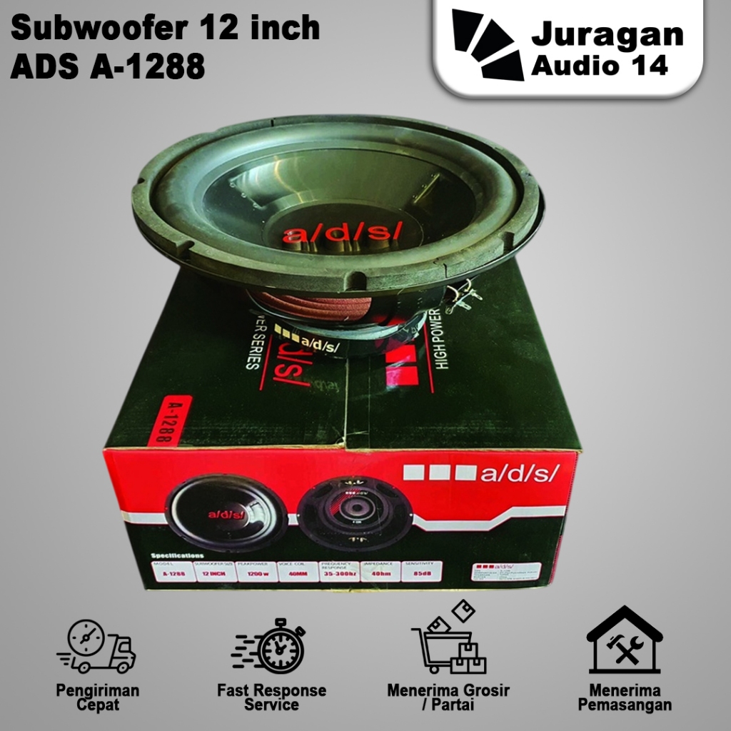SUBWOOFER ADS DOBEL COIL AD-1288 500 WATT