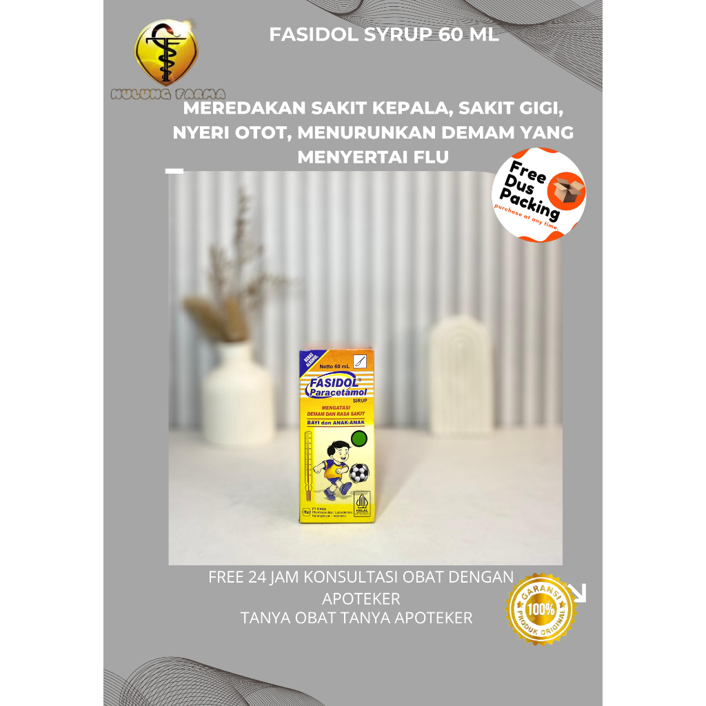 

FASIDOL SIRUP 60 ML MENURUNKAN DEMAM, MEREDAKAN SAKIT GIGI DAN SAKIT KEPALA