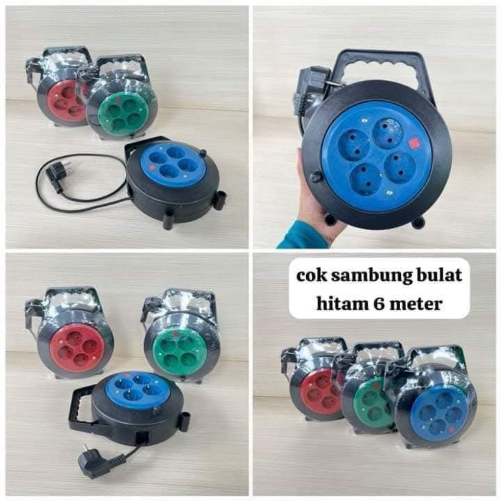 COK SAMBUNG BULAT HITAM 6M