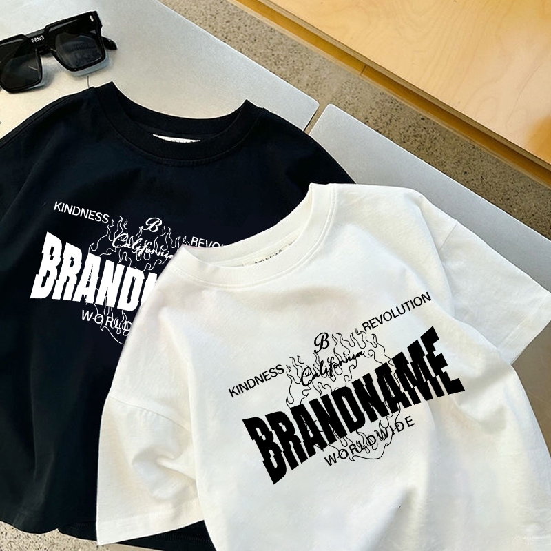 korea style Putih cocobaby t shirt cotton Kaos Atasan Anak laki-laki Perempuan | BRANDNAME yang sede