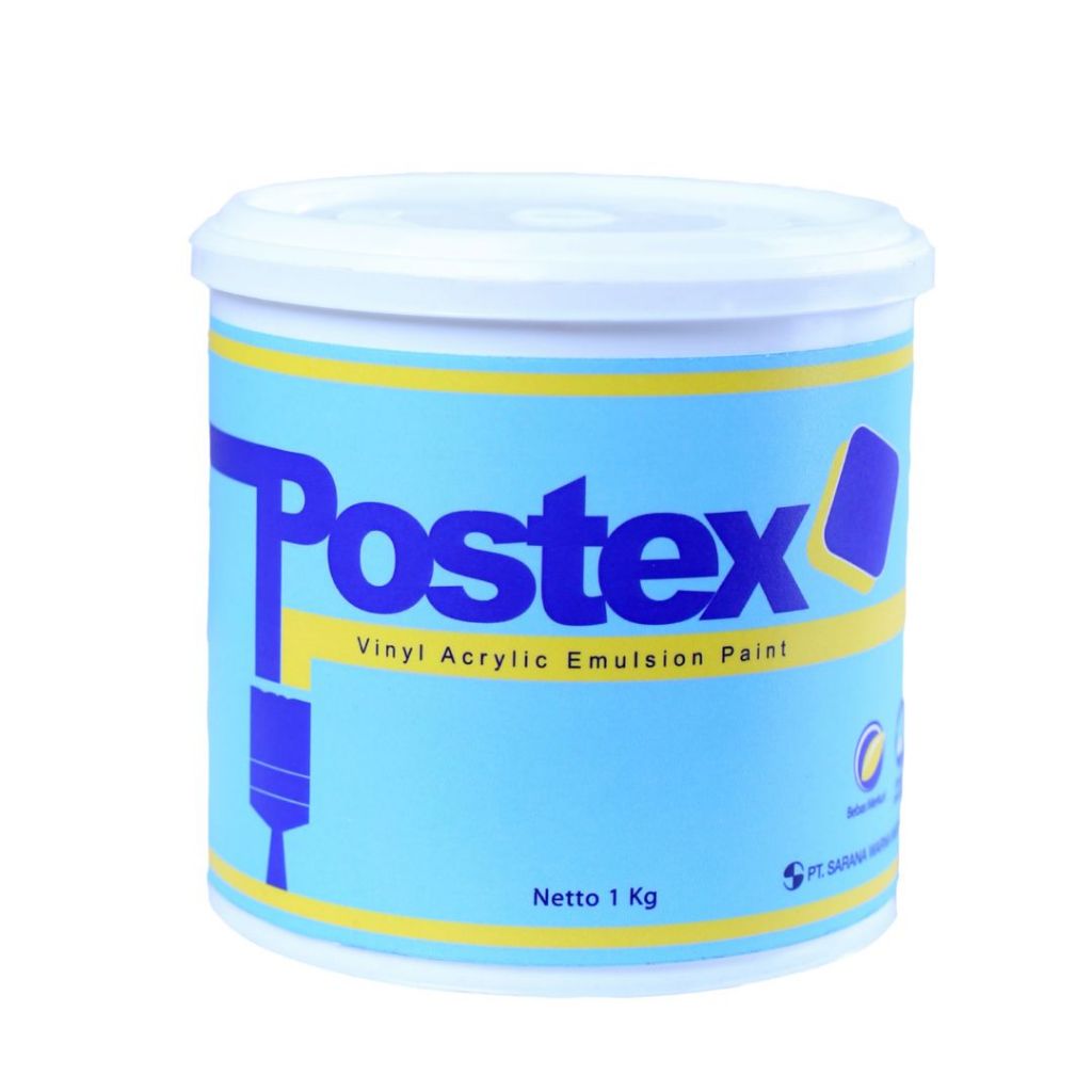 [AGA] Cat Tembok New Postex Vinyl Acrylic Emulsion Paint kemasan 1 Kg