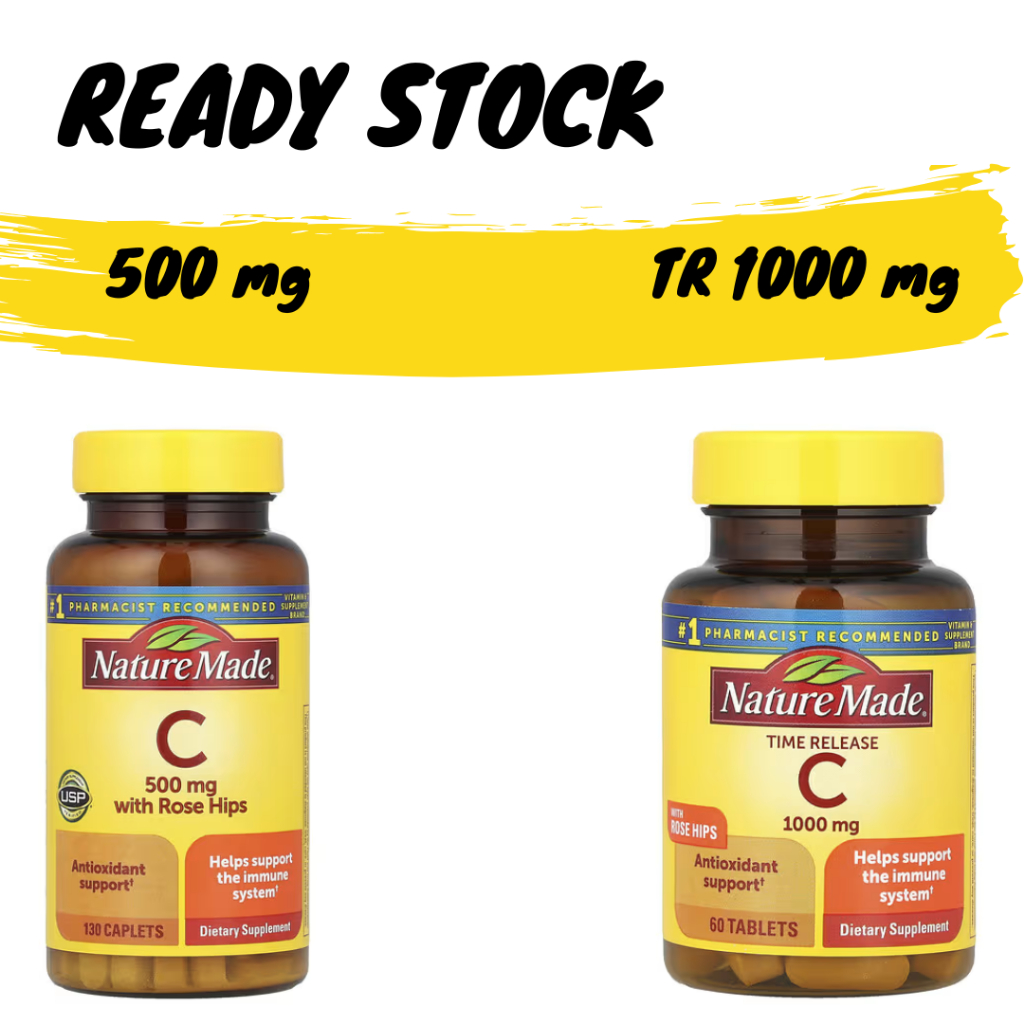 ORI USA Nature Made Vitamin C 500mg 1000mg With Rose Hips