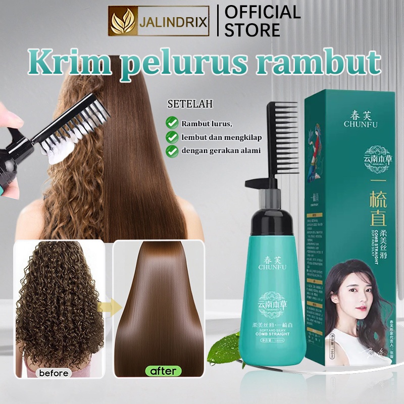 Jalindrix Cream pelurus rambut permanen tanpa catok Obat pelurus rambut tanpa catok pinkypinky perma
