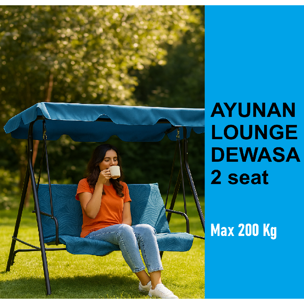 TERLARIS#1 Outdoor Garden Swing Chair/Ayunan/Swing Chair LOUNGE CHAIR AYUNAN BESI BERGARANSI