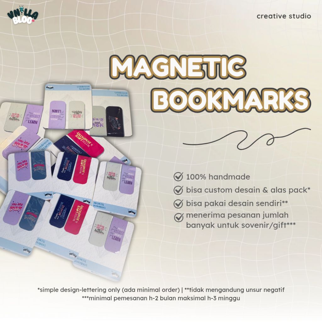 

[LAST STOCK] - Magnetic Bookmark Isi 2 Pcs | Pembatas Buku Magnet | Handmade Gift/Sovenir | Custom Pembatas Buku