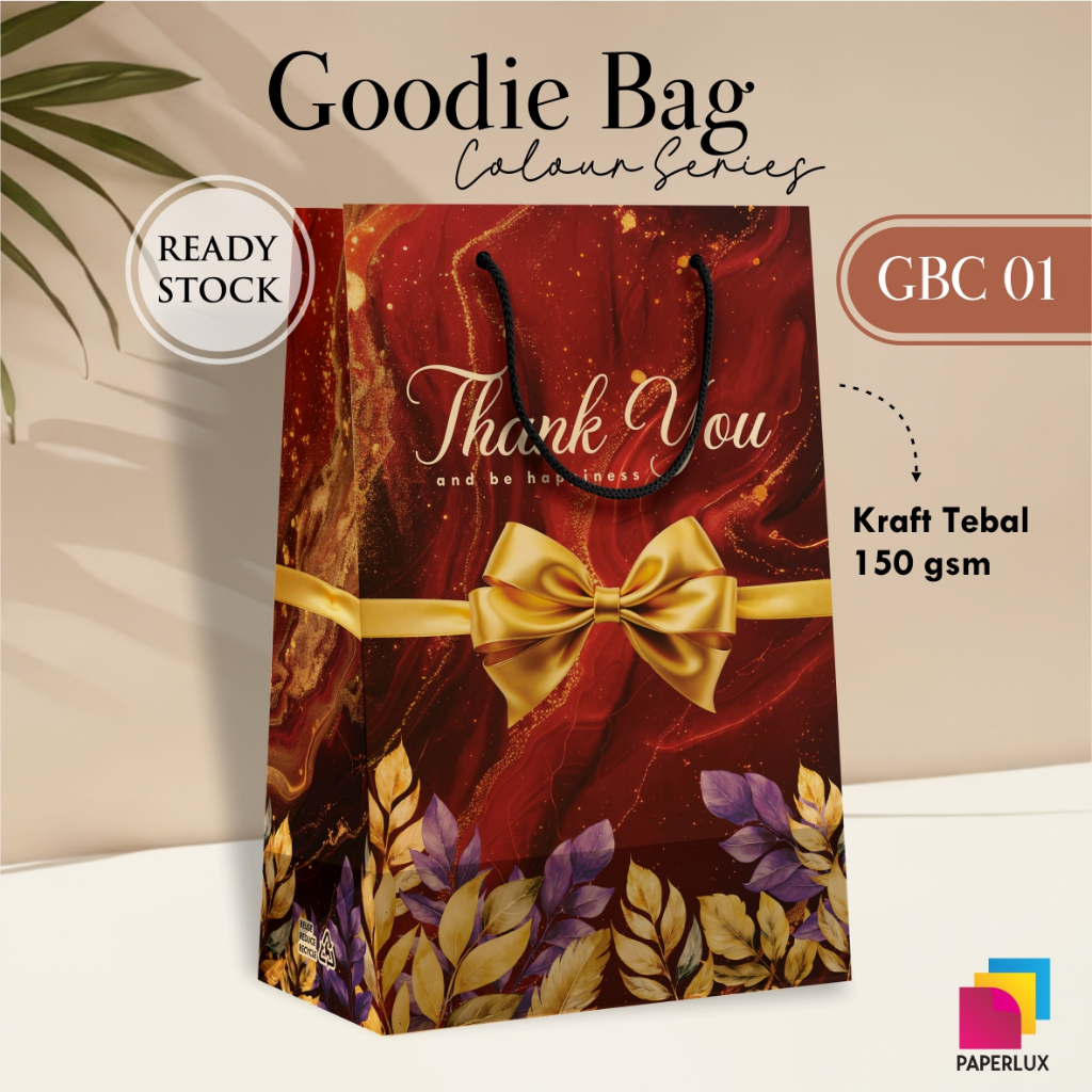 

[12 PCS] GOODIE BAG FULL COLOUR READY STOCK PAKET LUSINAN - TAS SOUVENIR PERNIKAHAN, HAJATAN GBC 01