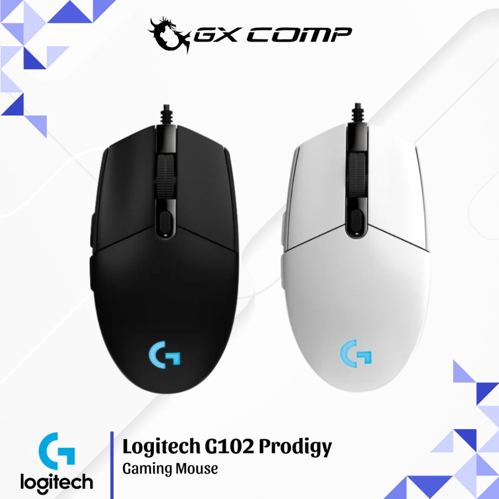LOGITECH G102 PRODIGY LIGHTSYNC GAMING MOUSE - BLACK / WHITE