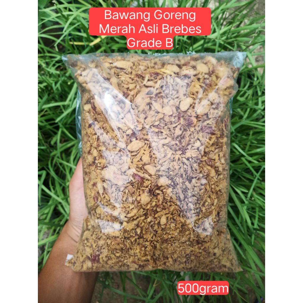 

Bawang goreng Merah asli Brebes 500 gram Grade B