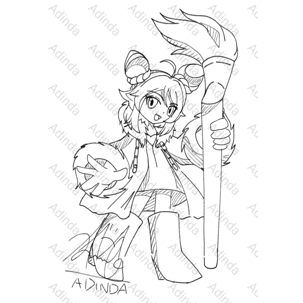 

[Art Print] Cherna MementoMori AFKRPG oleh Adinda