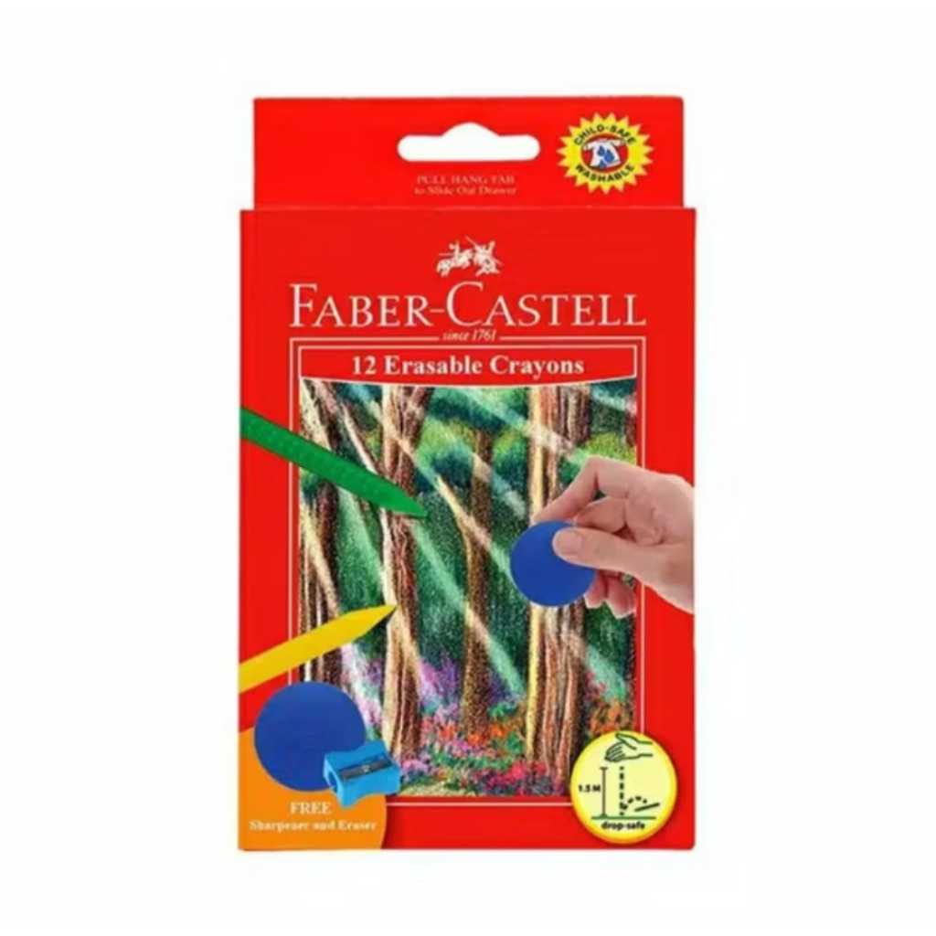 

ERASABLE CRAYON FABER CASTELL 12 WARNA