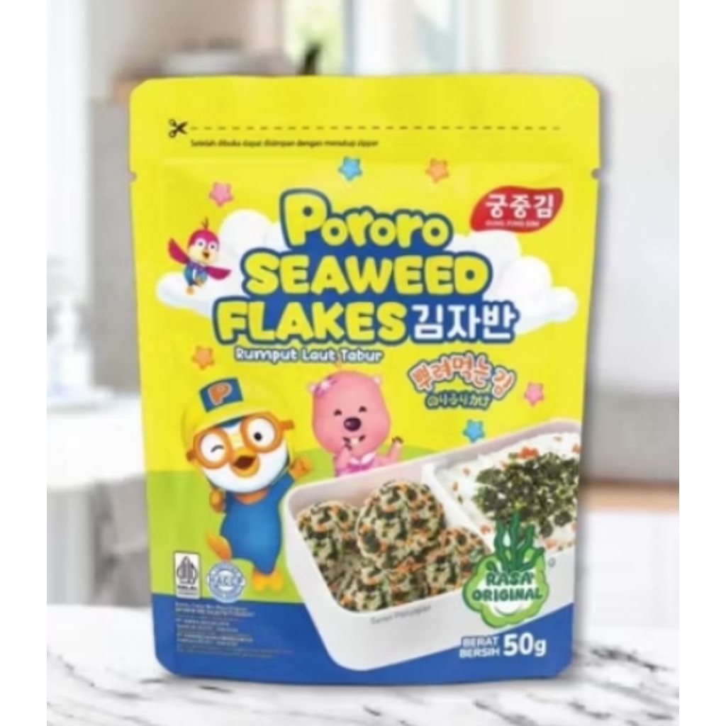 

Rumput laut tabur pororo, nori original 50gr