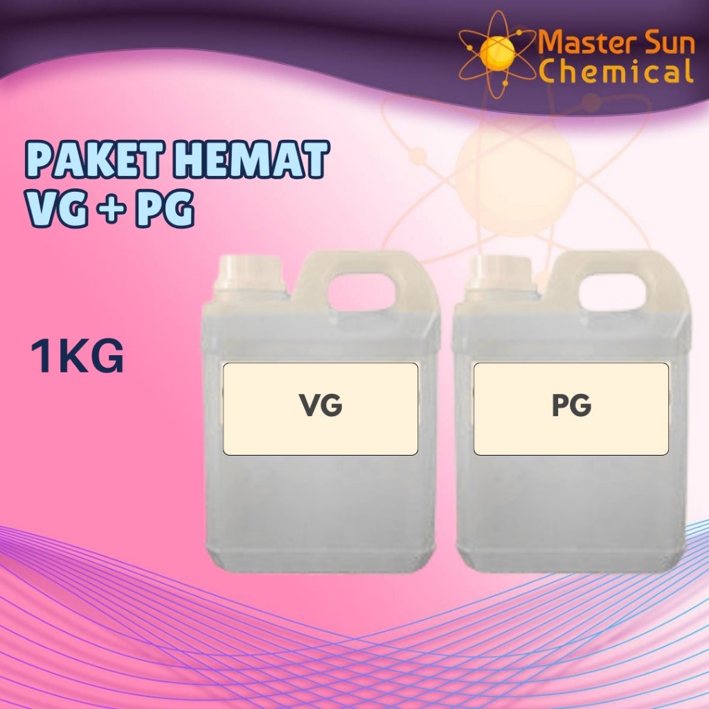 Paket Hemat VG (Vegetable Glycerine) + PG (Propylene Glycol) USP Grade 1 Kg