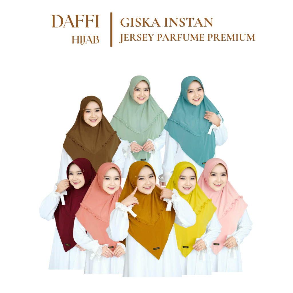 Hijab jilbab Daffi Giska bergo instan terbaru 2025 kerudung wanita cantik arafi ORI