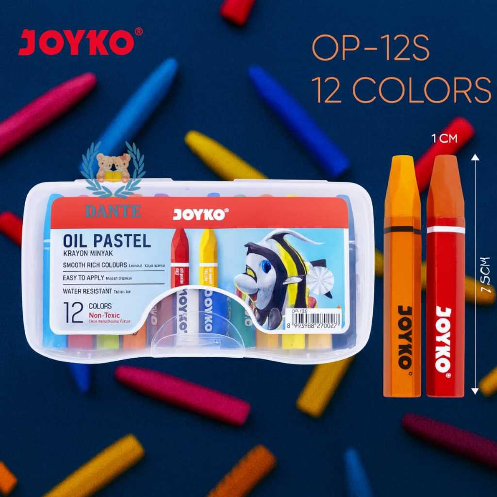 

Crayon Oil Pastel Joyko 12 Warna - krayon 12 warna - crayon menggambar