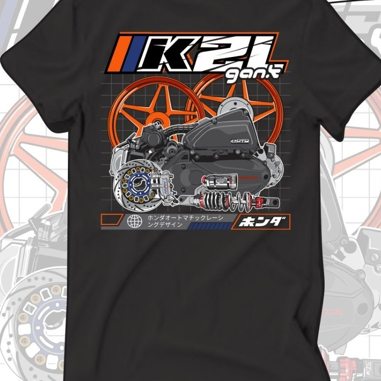 Kaos KZL GANK Matic Honda Scoopy Vario Beat Fi Matic Gank Honda Gank Pakaian Pria & Wanita Bahan Cot