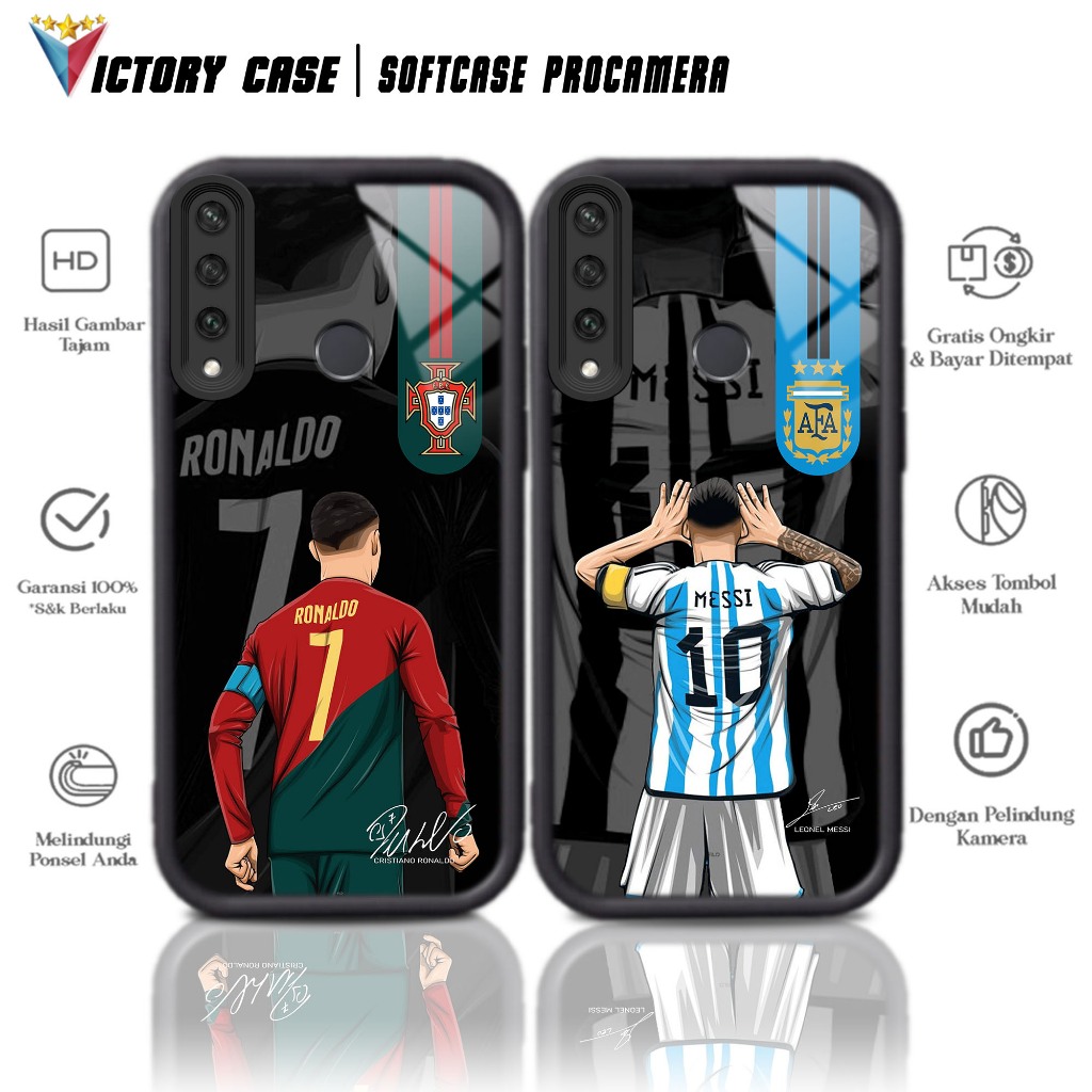 Case Premium Compatible For HUAWEI Y6P 2020 Motif P.BOLA Casing Softcase Glossy Anti Jamur