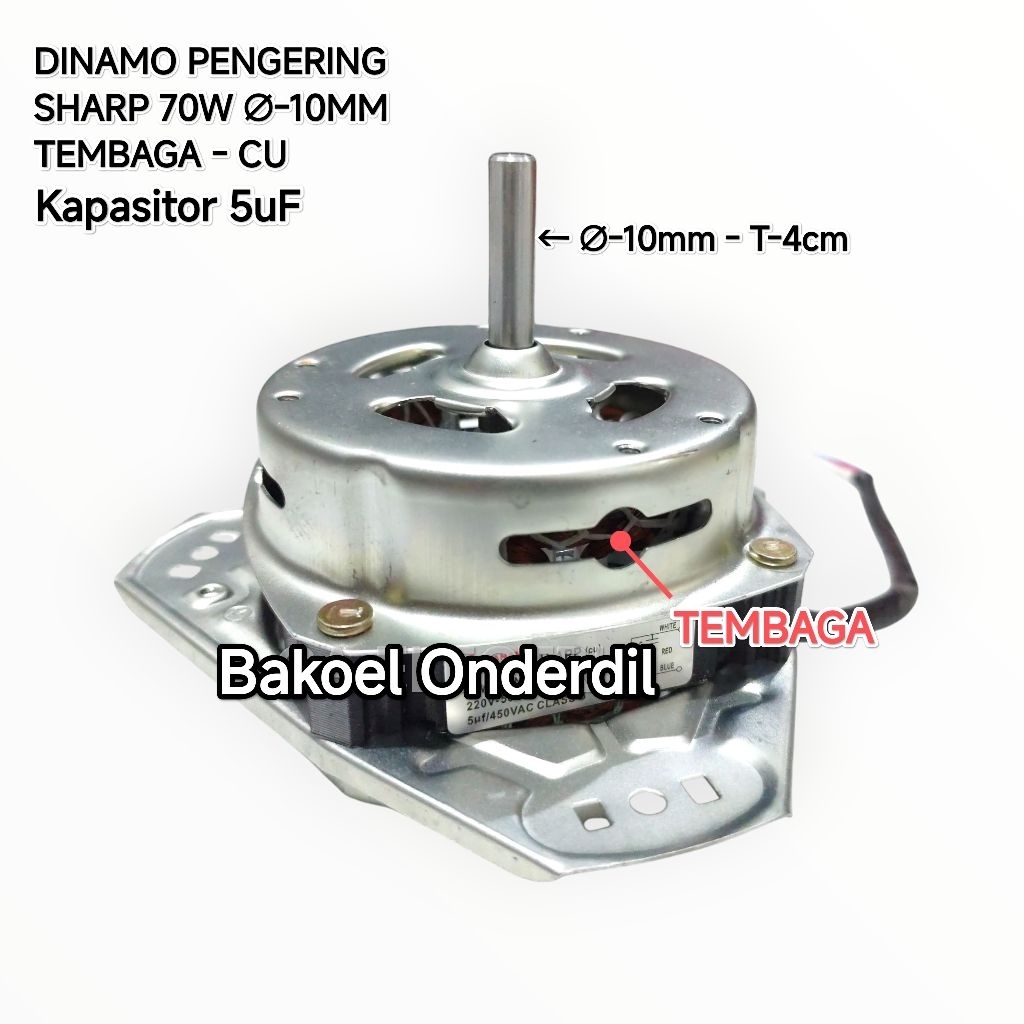 DINAMO PENGERING YYG-70A TNK SHARP 2 TABUNG 70W - ∅10MM TEMBAGA-CU