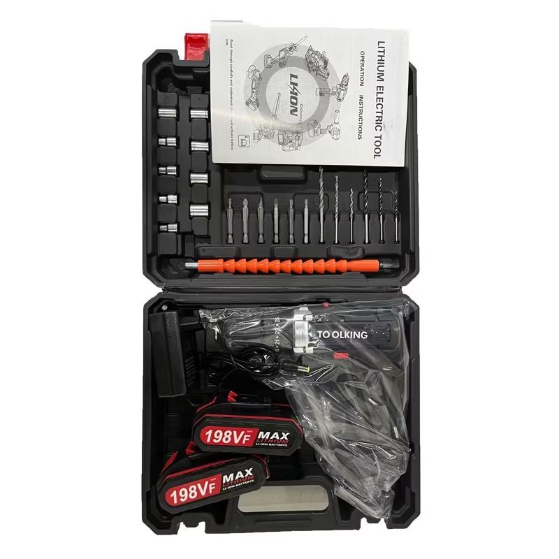 Bor Baterai Murah Bor Cordless Dengan Isi Ulang Baterai Lithium 68V/88V Autentik Bor Listrik