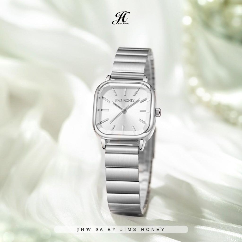 Jims Honey JHW-26 free box exclusive| Jam tangan jims honey| jam tangan analog besi rantai stainless