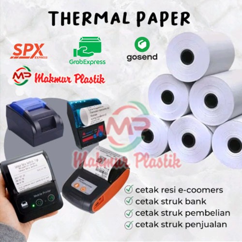 

( Per Pcs ) Kertas Thermal Struk Kasir / PAPER ROLL / TERMAL EDC / THERMAL PRINTER MINI BLUETOOTH