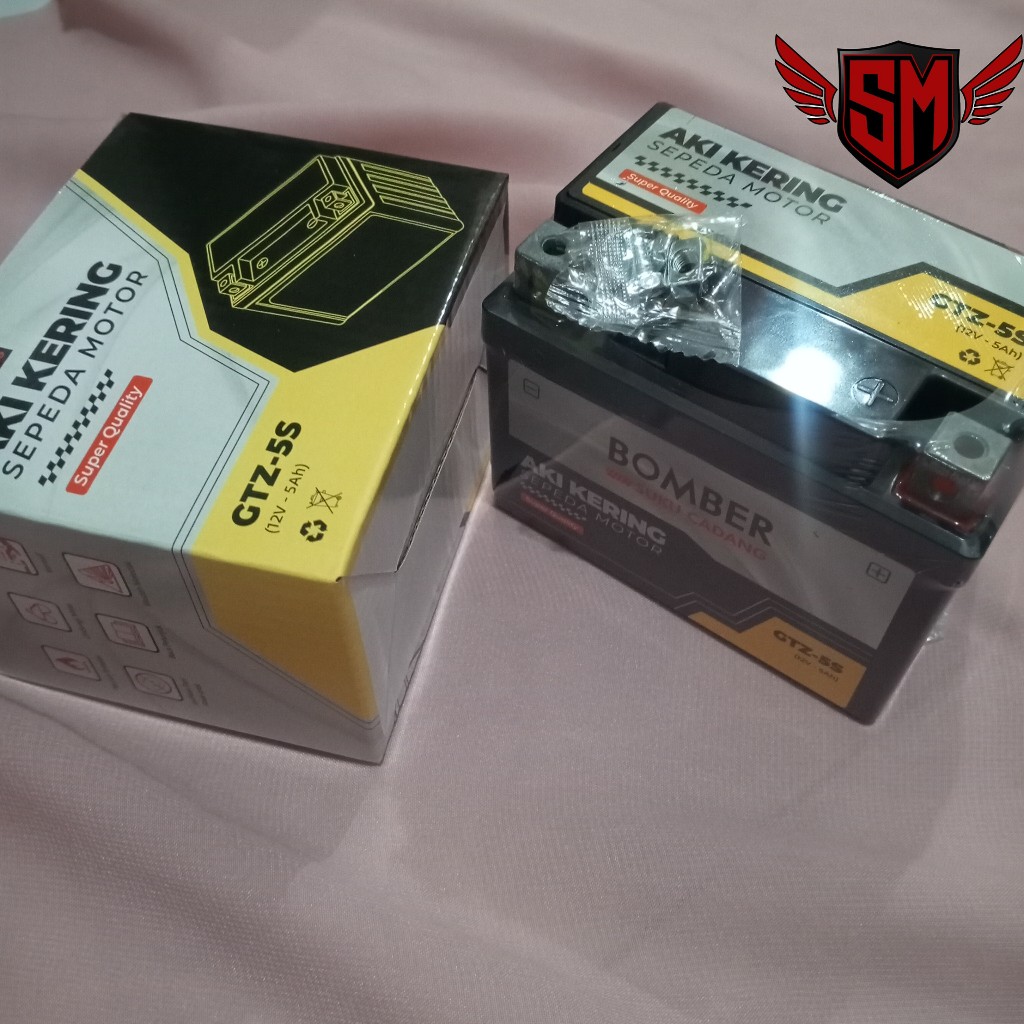 AKI KERING MOTOR BOMBER/BOLD GTZ-5S ACCU KERING MOTOR HONDA BEAT VARIO 110 SCOOPY SUPRA X 125 REVO S