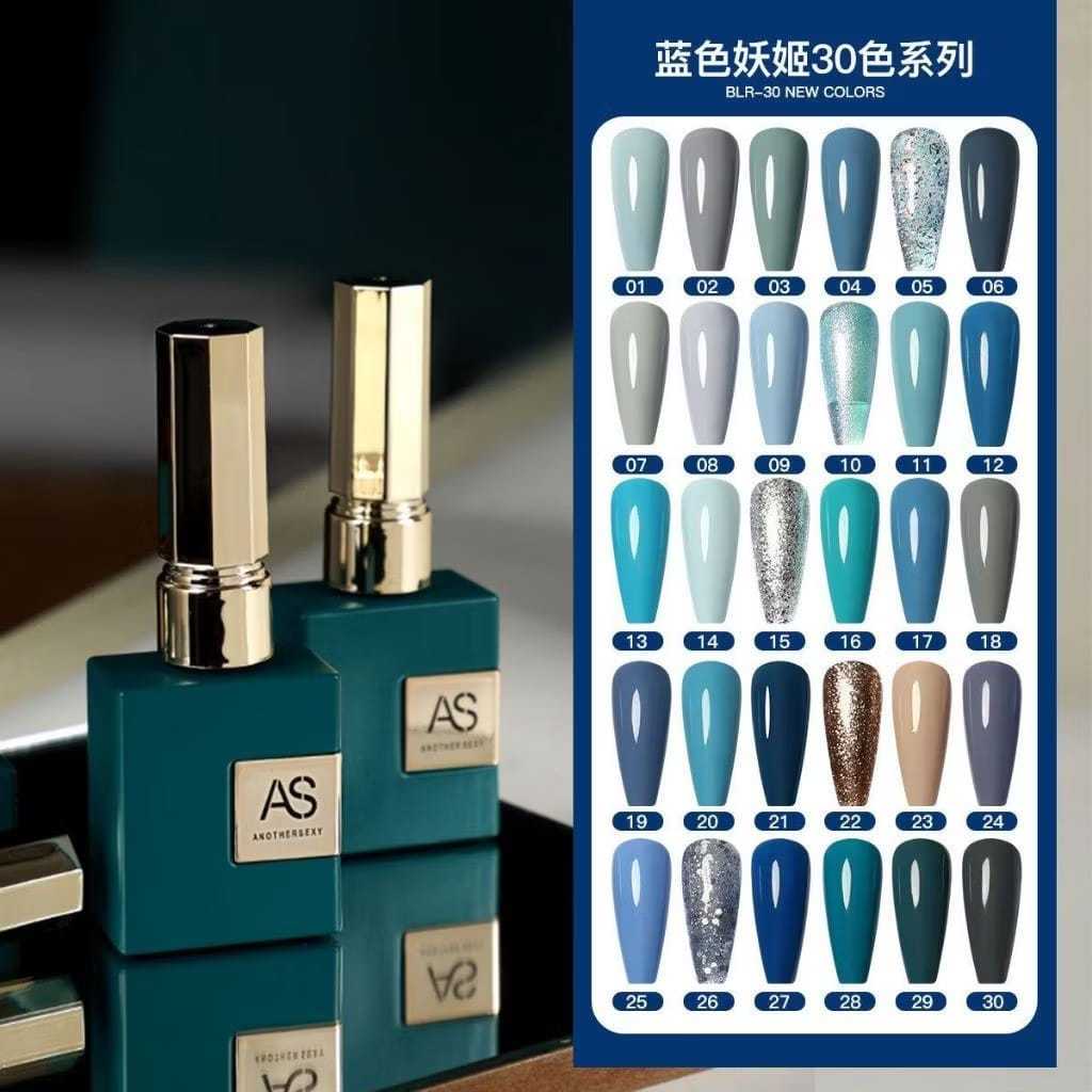 1 Set AS NAIL GEL KODE BLR BLUE SERIES KUTEK GEL 1 SET 30 WARNA / ANOTHER SEXY KUTEK GEL / AS GEL 15