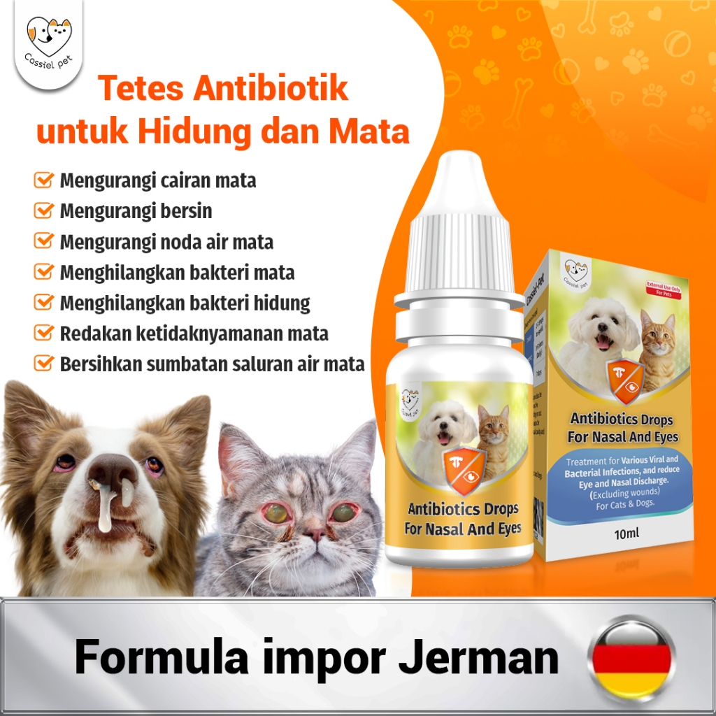 Cassiel Pet Obat Flu & Mata Kucing - FHV, Berat Demam Pilek Bersin Kucing Anjing Sakit Batuk Lemas