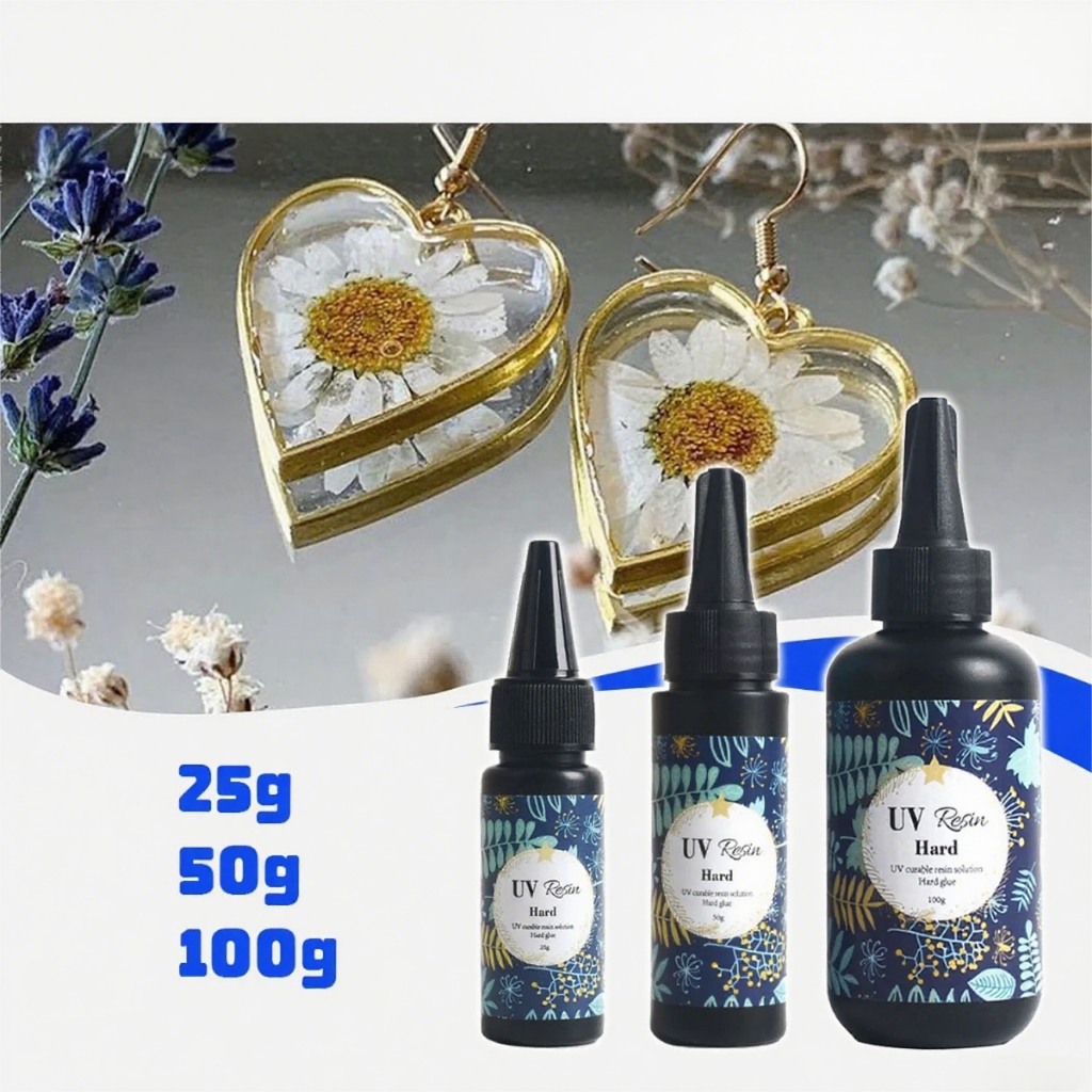 

25/50/100g Resin UV Bening/DIY Resin Clear/UV Resin Hard Untuk Expert Handcrafter