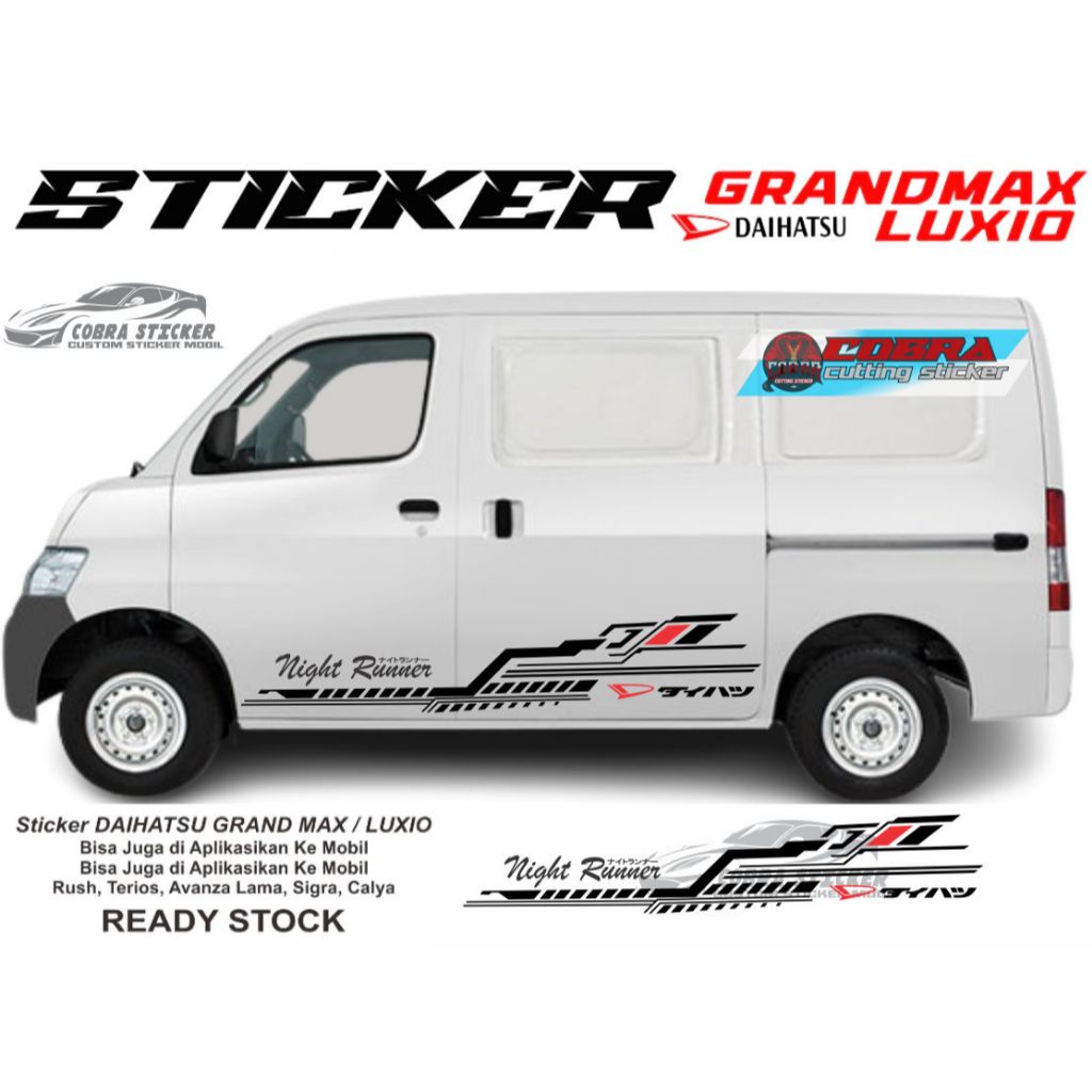STICKER STIKER MOBIL GRANDMAX LUXIO STICKER BODY SAMPING DAIHATSU GRANDMAX LUXIO