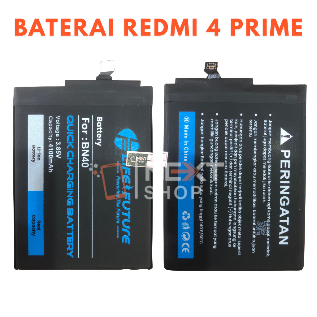 BATERAI XIAOMI REDMI 4 PRIME / BN40 DOUBLE POWER LIFE FUTURE