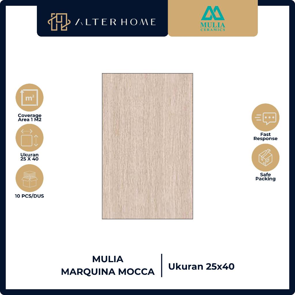KERAMIK DINDING | MOTIF KAYU | MULIA MARQUINA MOCCA | 25x40 CM