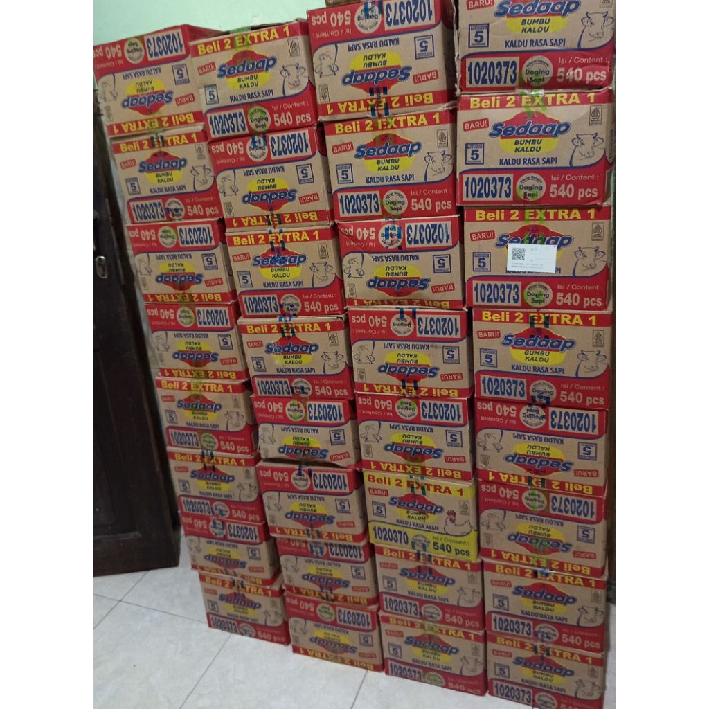 

Sedaap bumbu kaldu (Rasa Sapi 1 dus isi 540 pcs)