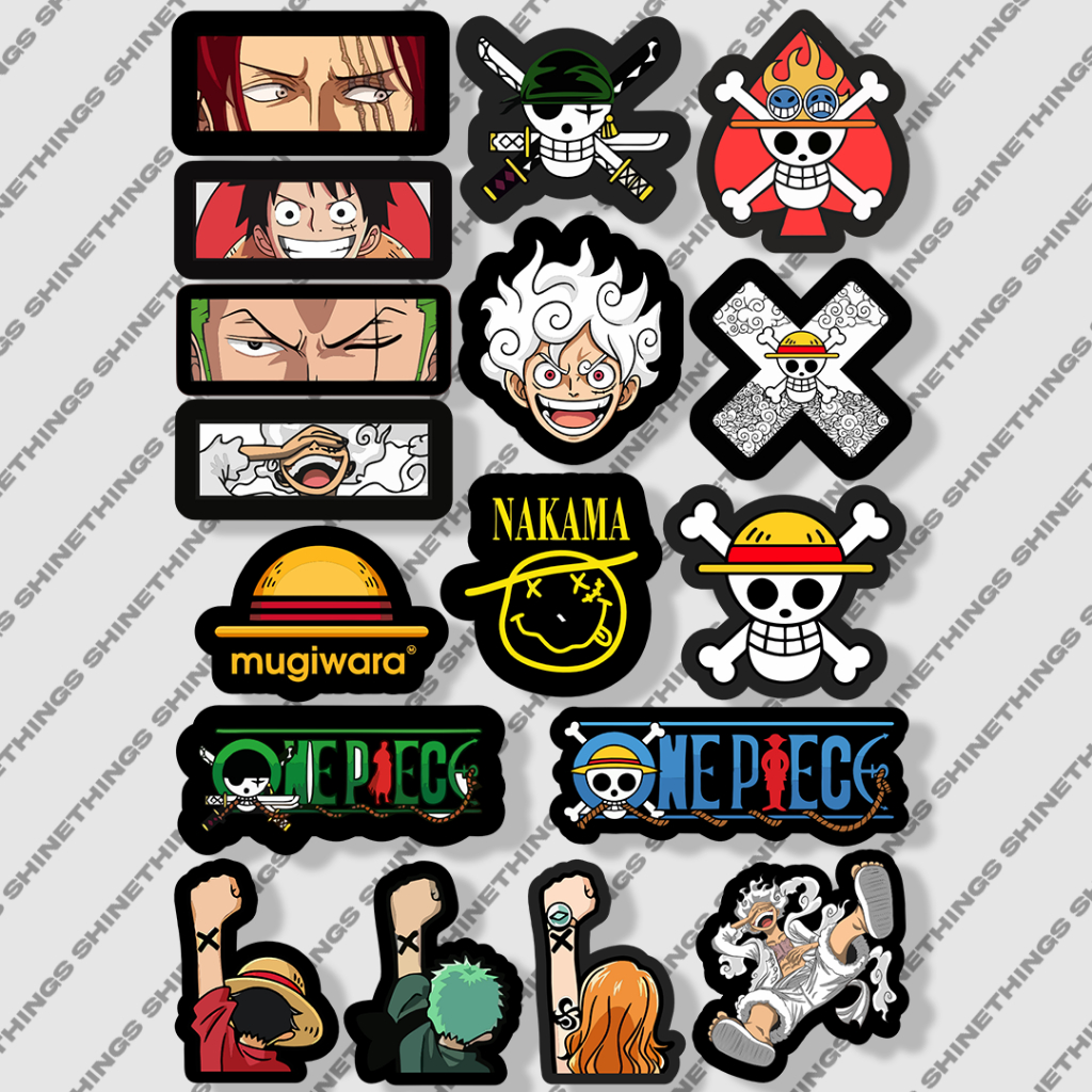 

Sticker Anime One Piece || stiker One Piece untuk helm case hp