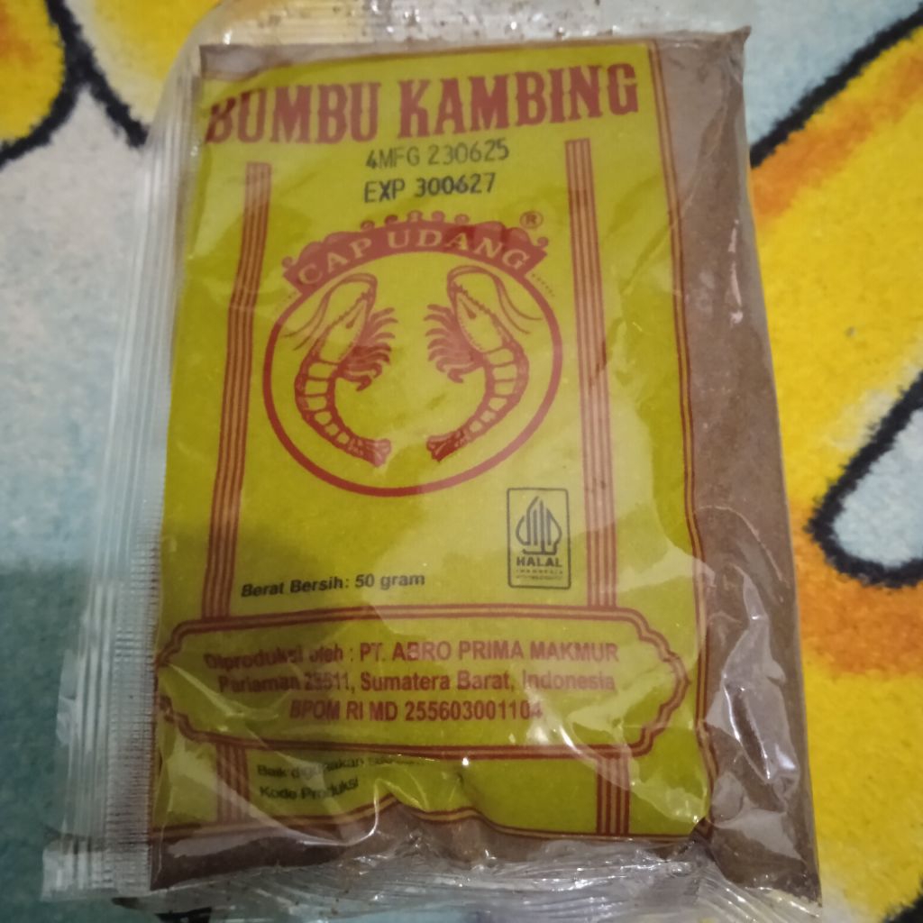 

Bumbu Kambing cap Udang Khas Minang