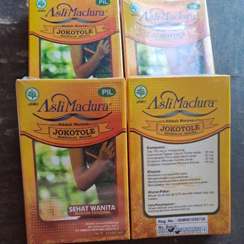 SEHAT WANITA MONTOK PAYUDARA ( pembesar payudara) JOKOTOLE MADURA 100 pil kemasan baru